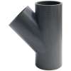 Тройник 25 мм 45 градусов (ПВХ, НПВХ, PVC U) под клей